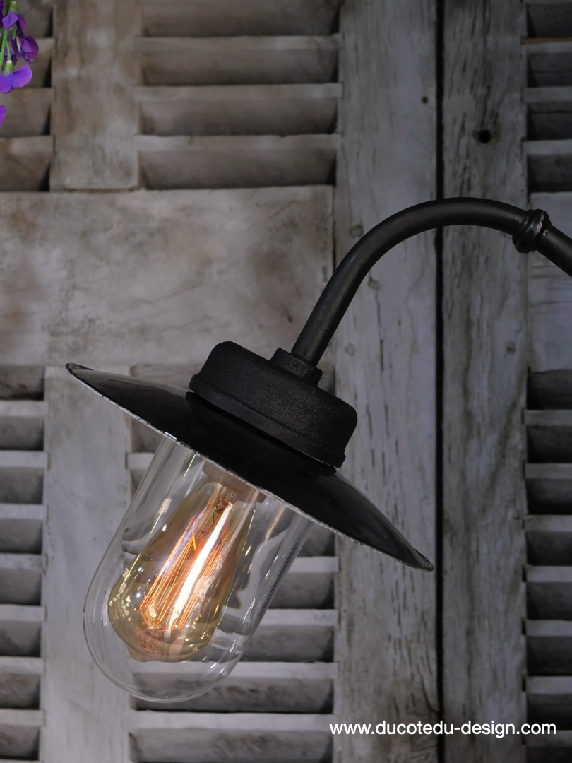 applique Lampe murale de cour, col de cygne exterieur vert